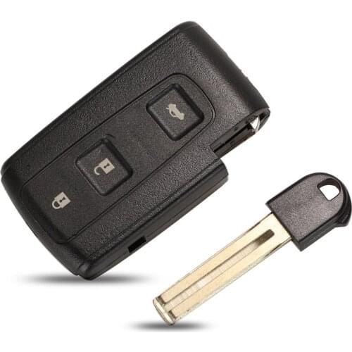 Jingyuqin 3 Buttons Remote Key Shell For Toyota Prius Corolla Verso FOB Smart Car Key Case With TOY40 Blade Replacement