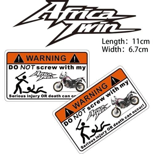 KODASKIN Motorcycle Cheap 2D Creative Warning Sticker Decal for HONDA Africa Twin