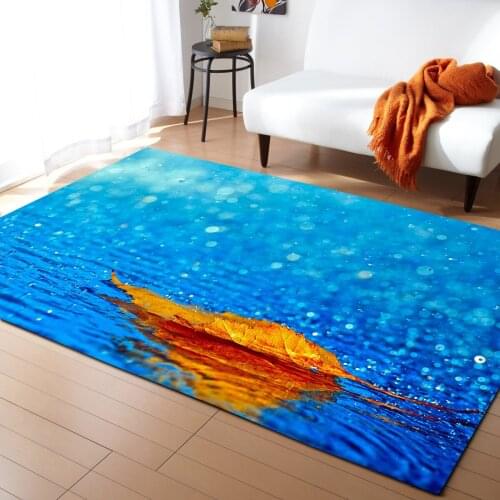 3D Scenic leaf print Carpets Living Room Bedroom Parlor Tea Table Area Rug Mat Soft Flannel Large Rug home Decoration