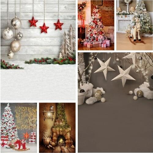 Laeacco Christmas Tree Board Balloons Newborn Birthday Photo Photography Backdrop Photographic Photo Background For Photo Studio