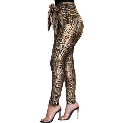 Goocheer New Fashion Stylish Brushed Leggings Womens Leggings Vintage Serpentine Prints Stretchy Smooth Fitness Leggings