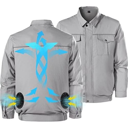 Summer Sport Fan Air Condition Cool Man Woman Travel Ultralight Brand Outdoor Vest Clothes Jacket Sun Windbreaker Fishing Worker