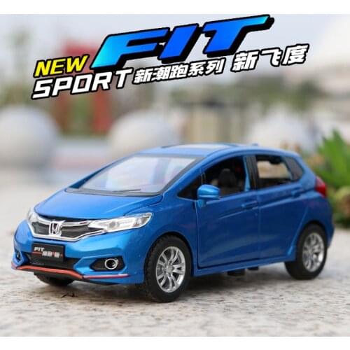 1:32 Scale/DieCast Metal Toy Model/Honda Fit GK5 Jazz SUV Car/Sound & Light/Pull Back/Doors Openable/Educational Collection