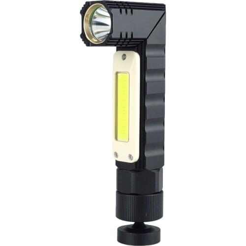 Multifunction Portable Led Flashlight Handfree Dual Fuel 90 Degree Twist Rotary Clip Waterproof Magnet Mini Lighting LED Torch