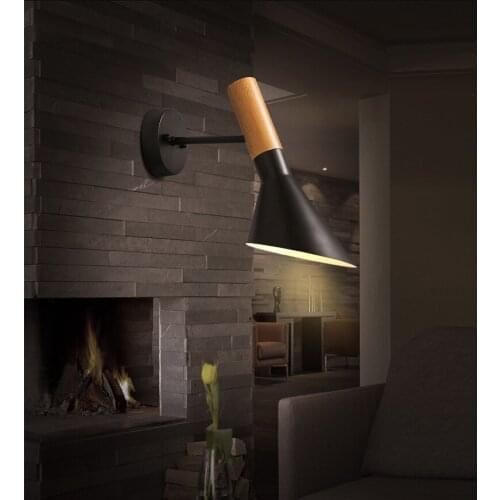 Nordice wall lights wood corridor dining room luminaria de parede