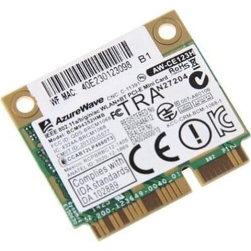 SSEA New AzureWave Broadcom BCM94352HMB BCM94352 802.11/ac Bluetooth 4.0 Half Mini PCI-E Card 867Mbps