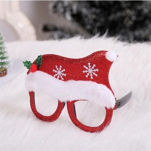 2021 New Merry Christmas Santa Claus Snowman Frame Glasses Kids Toys Year Decor Xmas Party Decorations