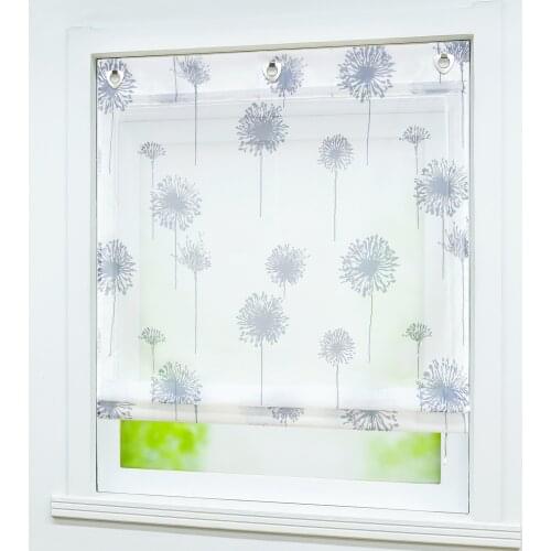 Pastoral Roman Curtain Dandelion Tulle Curtains For the Kitchen Living Room Sheer Window Voile Screening Panel Drape 1PCS/Lot