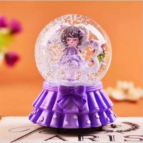 Gift For Girlfriend Muziekdoos Carrossel Caixa Imagine Dragon Snow Globe Musical Caja De Musica Boite A Musique Music Box