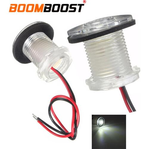 Marine Courtesy Light 2 PCS 12V LED White Navigation Lamp for Boats Waterproof Perfect for Livewells/lockers/compartments