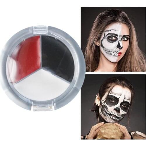 12g Professional Face Body Paint Oil Painting Pigments Art Make Up Halloween Party Face Makeup Paint Pigment Set Red/Black/White