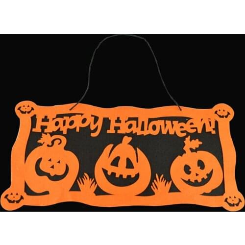 Happy Halloween Pumpkin Witch Hanging Ornaments Halloween Party Decoration Hanging Signs For Door Window Wall Home Decor