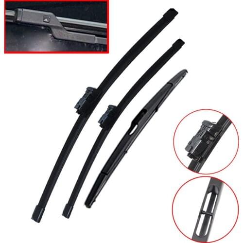 Car front & rear Windshield Windscreen Wiper Blades set For Volvo C30 2010 2011 2012 2013 Window Wiper