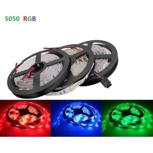 5M Led Strip Background Light 5050 12V NO Waterproof RGB Red Warm White Ribbon for PC Computer Flexible Strip Background Light