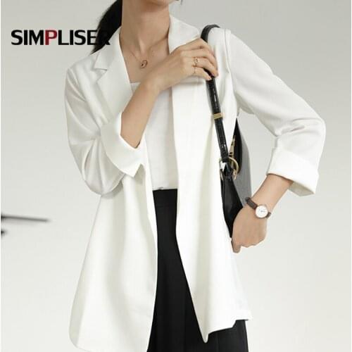 Loose Blasers Woman Black White Office Ladies Work Wear Coats ladies formal suit jackets elegant blazer feminino outwear Clothes