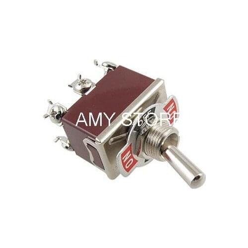 Screw Terminals On/Off/On 3 Way DPDT Latching Toggle Switch AC 250V 15A
