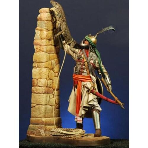 1/24 Resin Figure Building Kit Warrior Preparing to climb the wall with base
