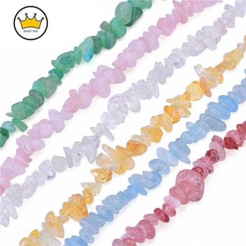 10g/bag Natural Crystal Gravel Loose Stone Straight Hole Handmade DIY Jewelry Homemade Bracelet Earrings Gemstone Accessories