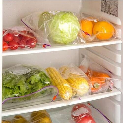 10pcs/set Reusable Fresh Zipper Bag Freezing & Heating Food Storage Bag Organizer Versatile Vacuum Preservation Sealed Bag