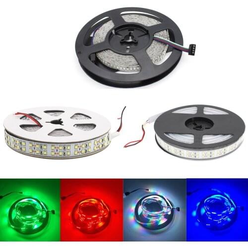 DC 12V 5M/Roll Single row / Double row SMD 2835 LED Strip Light White | Warm White Silicon Tube Non-Waterproof /Waterproof