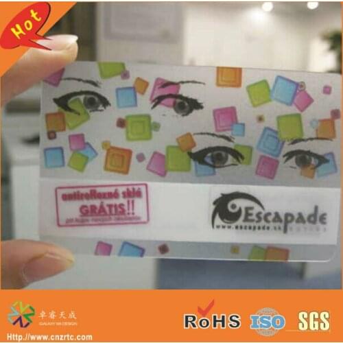 2016 new design factory price full color printing silkscreen plastic pvc clear membership card(Rohs/EN71/SGS)
