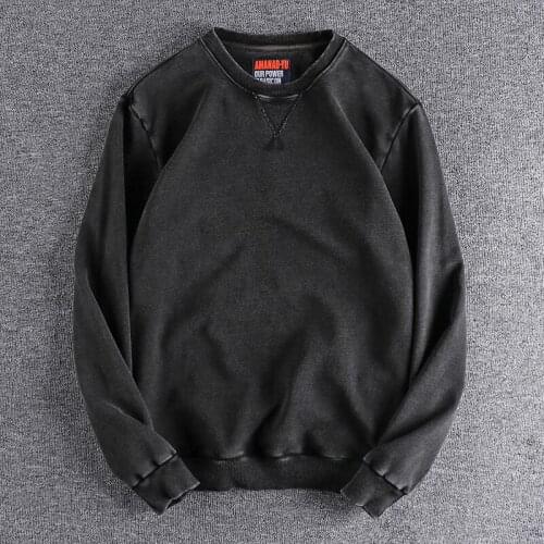 2021 European and American Style Mens round neck hoodies soft cotton terry youth versatile top clothes 281