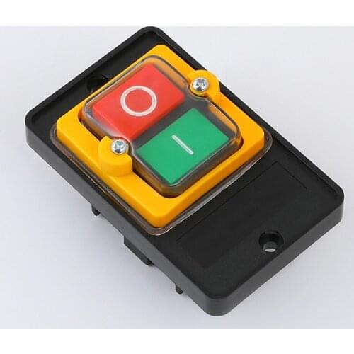 AC 380V 2KW ON/OFF 3 Phase Water Proof Latching Plastic Power Motor Drill Saw Cutter Start Stop Switch KAO-5M