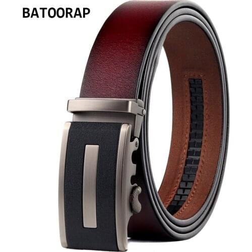BATOORAP Luxury Designer Men Retro Belt For Fashion Jeans Trouser Waist Strap Automatic Mens Belts Genuine Leather BA-FGZ012