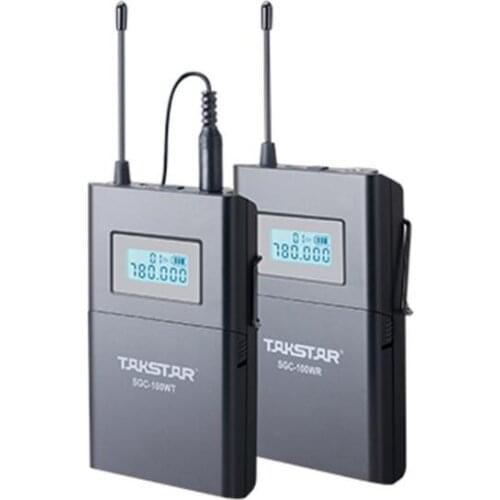 Takstar SGC-100W Wireless Lavalier Microphone System for Canon Nikon DSLR Camera Camcorders use for Shooting video interview