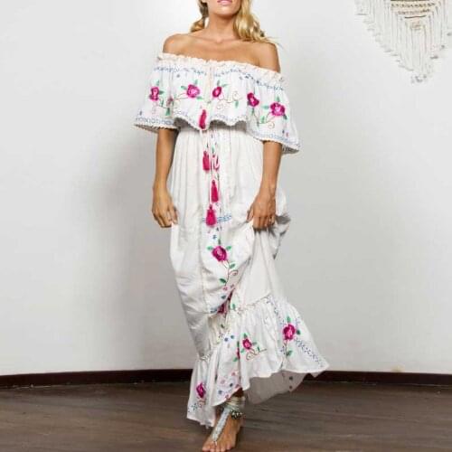 Летние платья с открытыми плечами BOHO INSPIRED China At AliExpress