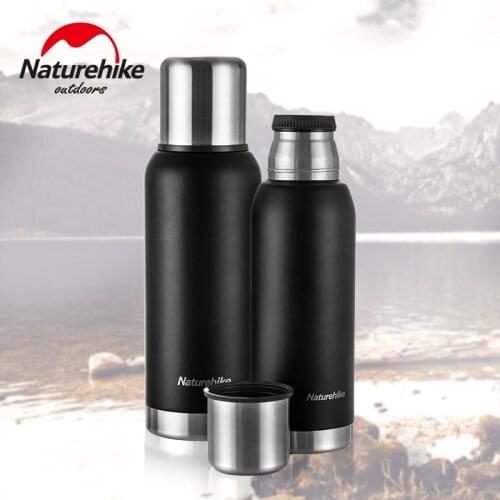 Naturehike Water Bottle 750-1000ml Cycling Bottle 304 Stainless Steel Warm Frosted Surface Pot Outdoor Portable Water Bottle