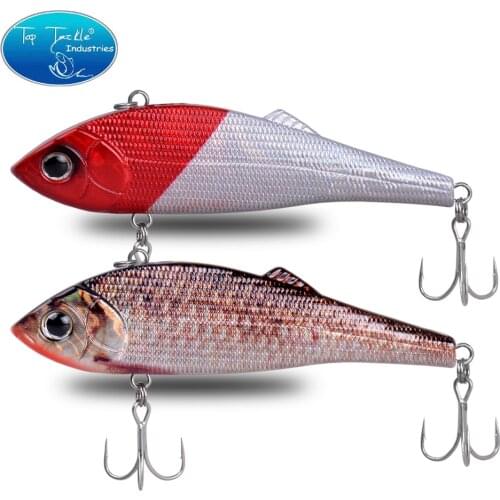 CFLURE 1Pc 95mm 40g VIB Bait Jerk Bait Crankbait Bass Fishing Lure With 2 Treble Hooks