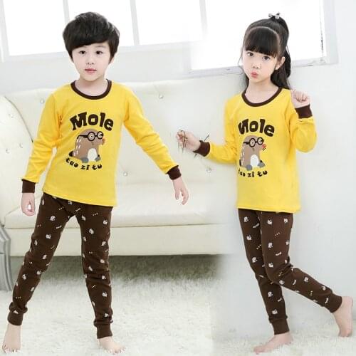 Kids Pajamas Boys Girls 100% Cotton Sleepwear Toddler Animal Pajamas Sets Baby Girl Clothes Nightwear Pyjamas Kids Baby Pijamas