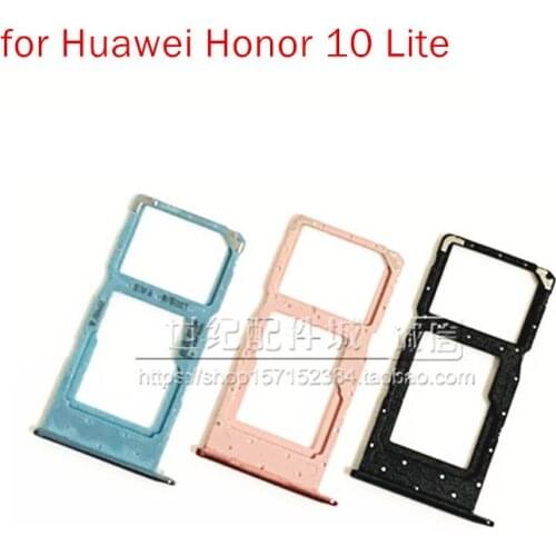 For Huawei Honor 10 Lite Card Tray Holder SIM Card SD Card Slot Holder for Huawei Honor 10 Lite Card Adapter Repair Spare Parts