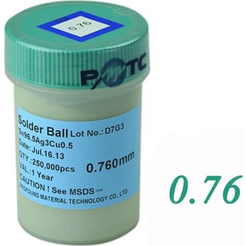 For BGA Reworking 0.76mm 250k Big Capacity Lead-free BGA Reballing Soldering Balls