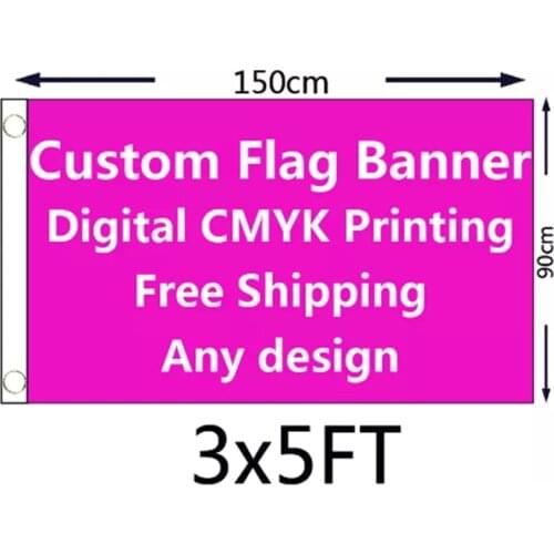 Custom Flag Banner With Digital Printing of All Country Any Design Size, Color