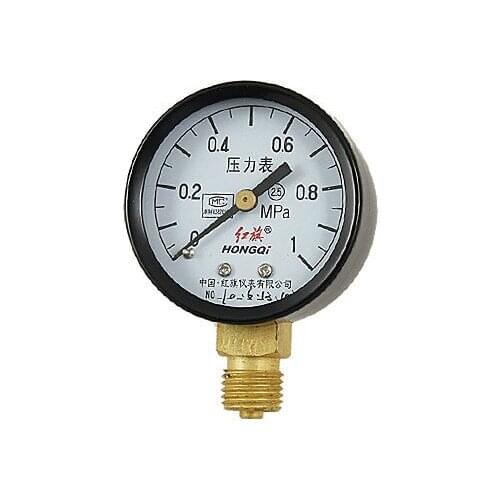 1 MPa 0.55" Thread Round Dial Air Pressure Gauge Tool