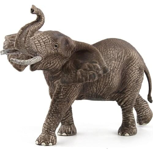 Simulated Wild Animals African Elephant Model Realistic Plastic Action Figure for Kids' Collection Science Educational Toys