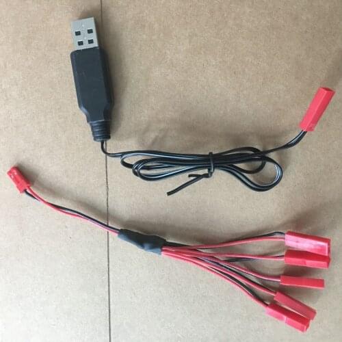 JSR Plug USB Charger Cable + 5in1 Connvertion for RC Drone Quadcopter JY018 RC Helicopter Charger Accessory