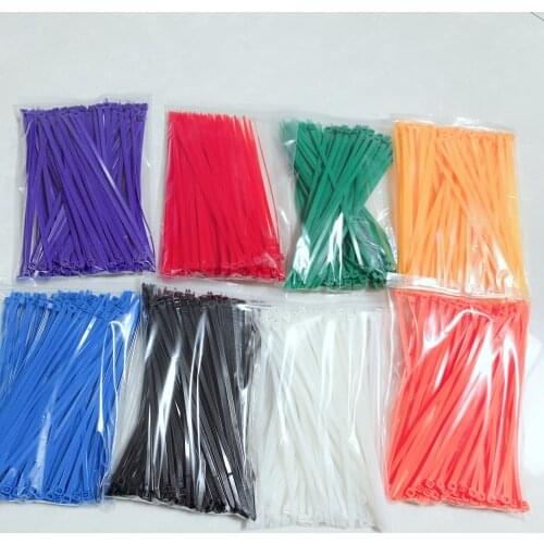 5*200mm Cable Tie 50pcs/pack Self-locking Nylon wire binding wrap straps 12 color width 4.5mm SGS Certified