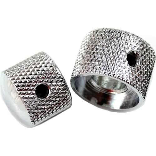 Concentric Dual Knob Metal Dome Potentiometer Cap For Electric Guitar Bass Tone Volume U7EF