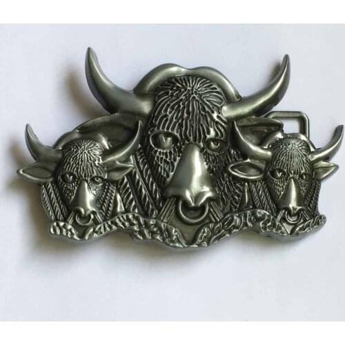 Bull Cowboy Western Belt Buckle