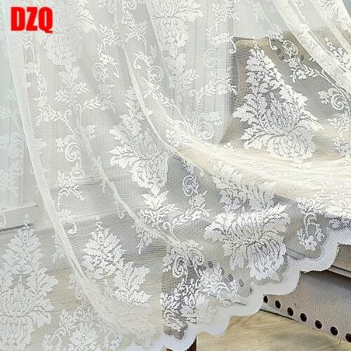 Lace Tulle Curtains for Living Room European-Style Window Mesh Yarn Sheer Bedroom Curtains Girls Princess Drapes Customized
