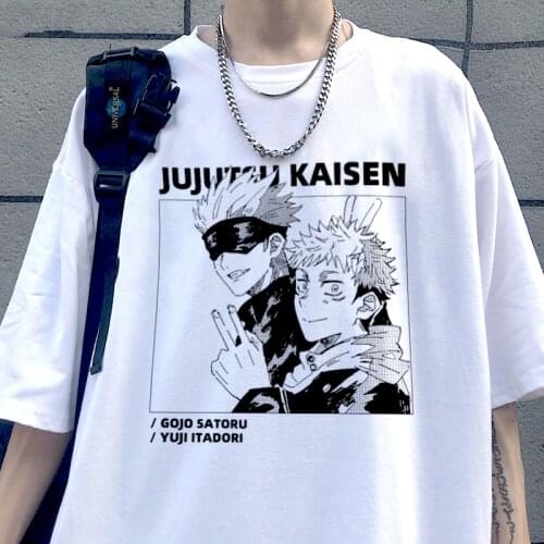 Summer Women T Shirt Unisex Kaisen Yuji Itadori Anime Printed T Shirt Oversized Harajuku Short Sleeve Funny Female T-shirt