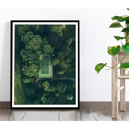 Tennis Court Print Tennis Photography Poster Modern Sports Wall Art Pictures Canvas Painting Living Room Bedroom Home Decoration