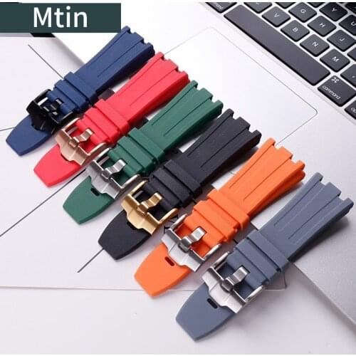 28mm rubber strap mens pin buckle For Audemars Piguet outdoor sports ap silicone watch band accessories ladies wristbands