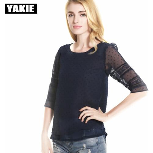 Синие блузки YUKIESUE China At AliExpress