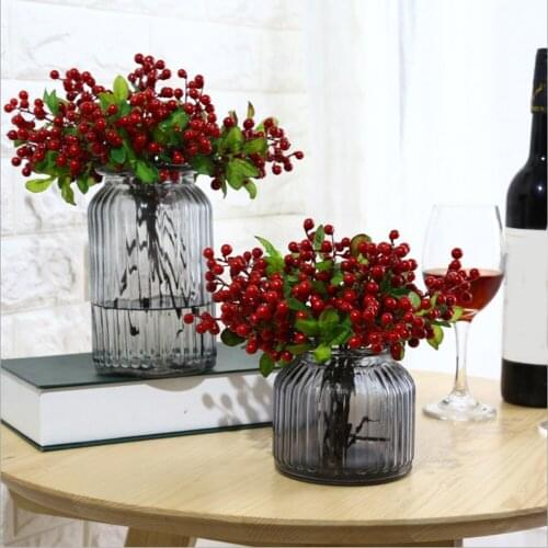 1 Piece Simulation Flowers Artificial Flowers Berry Latex Real Touch Fruits Wedding Decoration Xmas Home Garden Artificial Plant