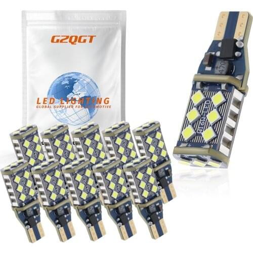 10x T15 W16W 921 912 T16 902 LED Bulbs High Power 18pcs 3030SMD Super Bright 1200LM Replace For Car Reversing Light White 800lm