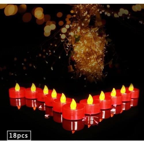 18pcs/pack LED Candles Tea Lights Flameless Candles Lamp LED tealight Battery Candles Lights for Party Wedding Decoration
